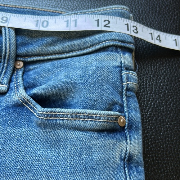 Mother The Mid Rise Dazzler Ankle Fray Jean Riding the Cliffside Sz 25 - Picture 15 of 16